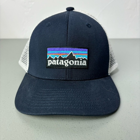 Patagonia Baseball Hat Cap Adjustable Snap Back Unisex Adult Navy White - Picture 1 of 9